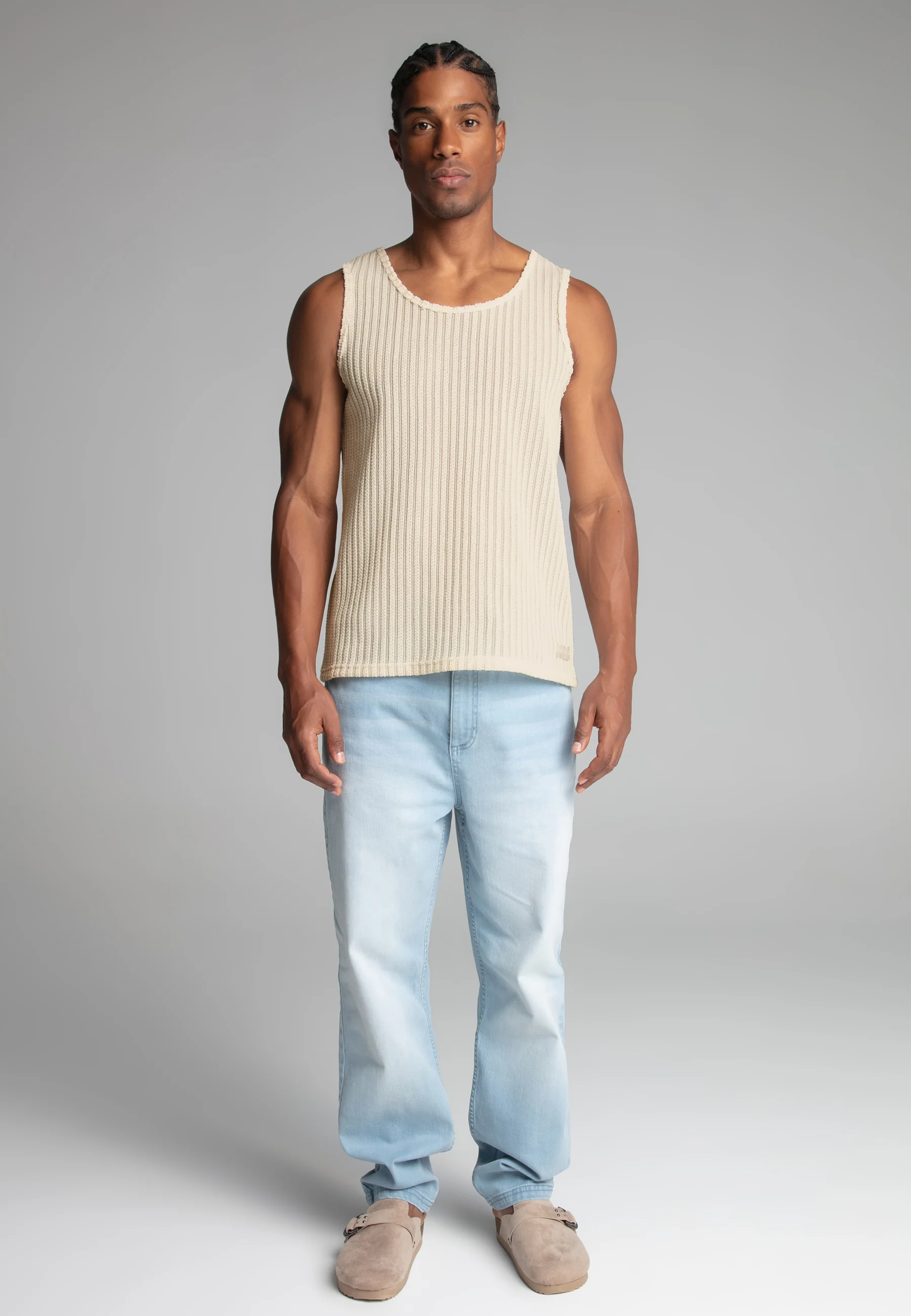 Ecru Textured Vest - Image 4