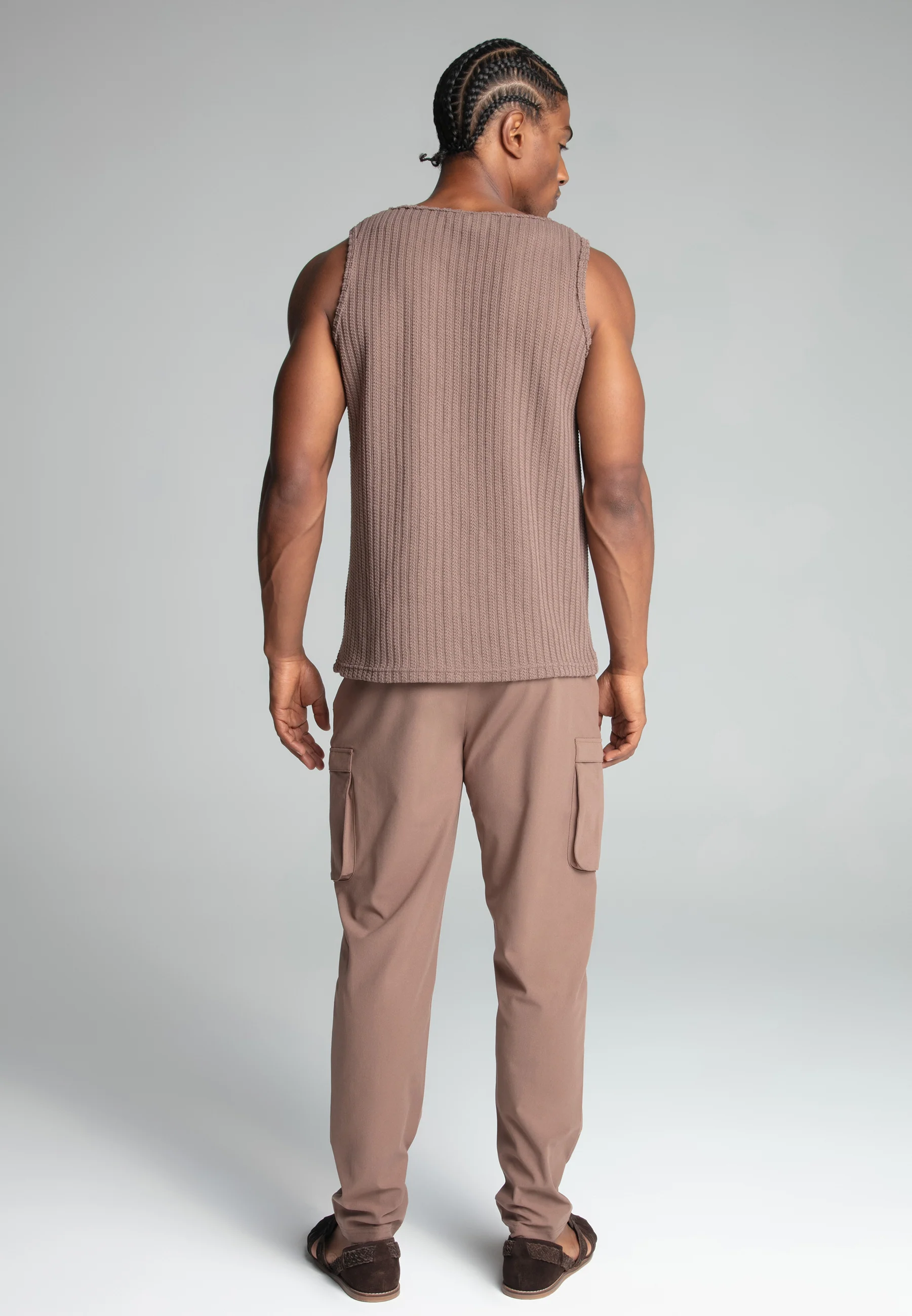 Brown Textured Vest - Image 5