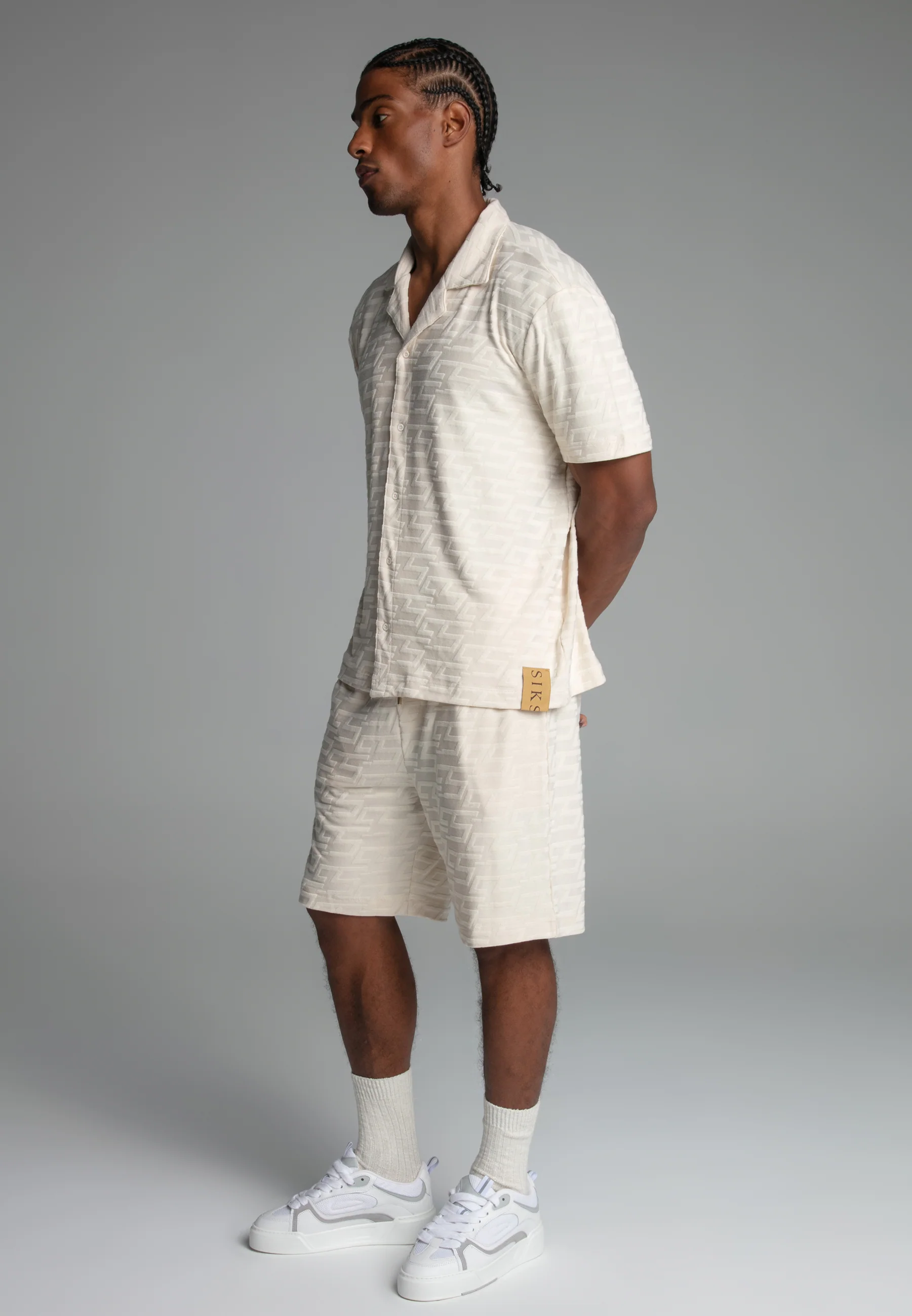 Ecru Towelling Shorts - Image 4