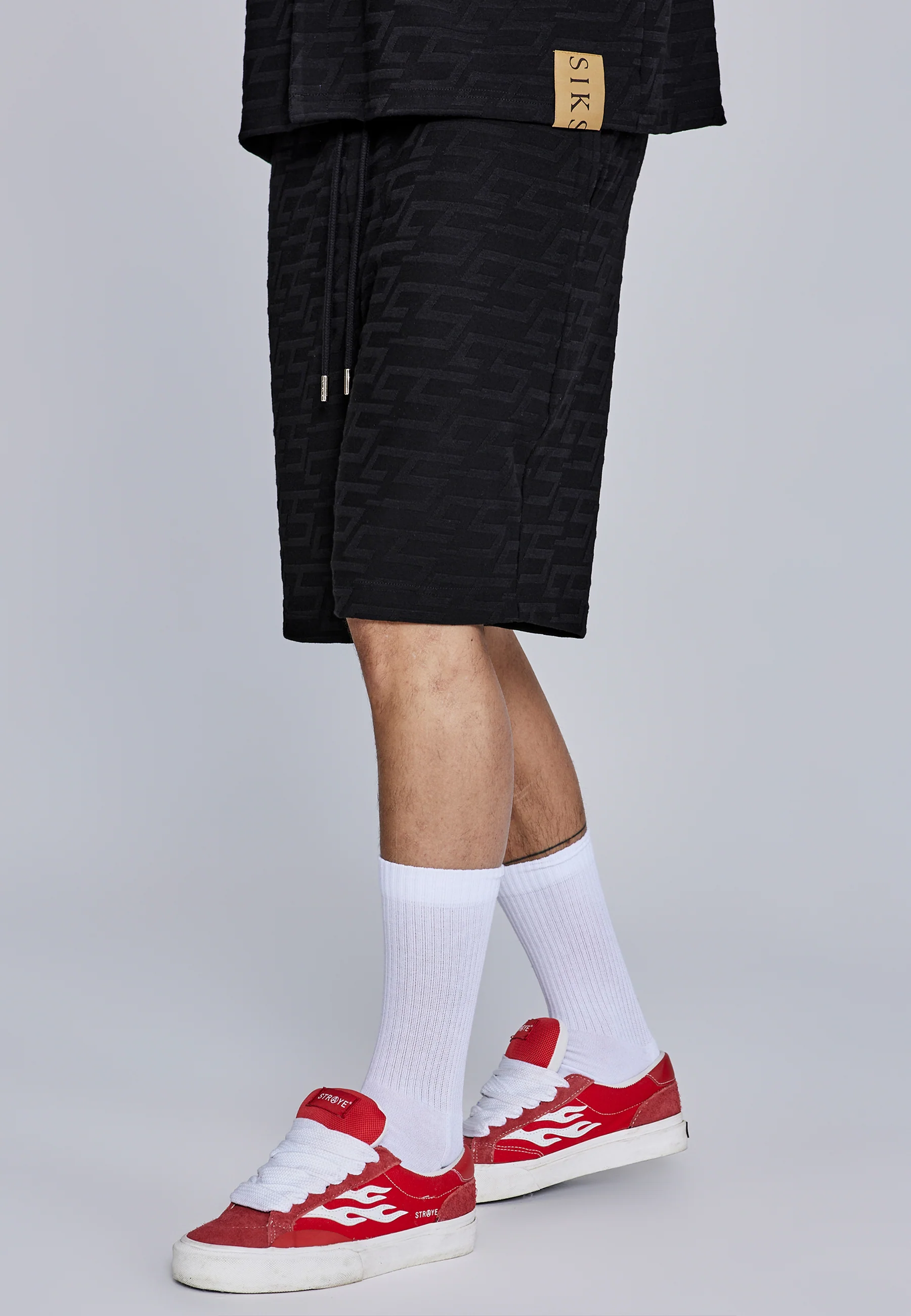 Black Towelling Shorts