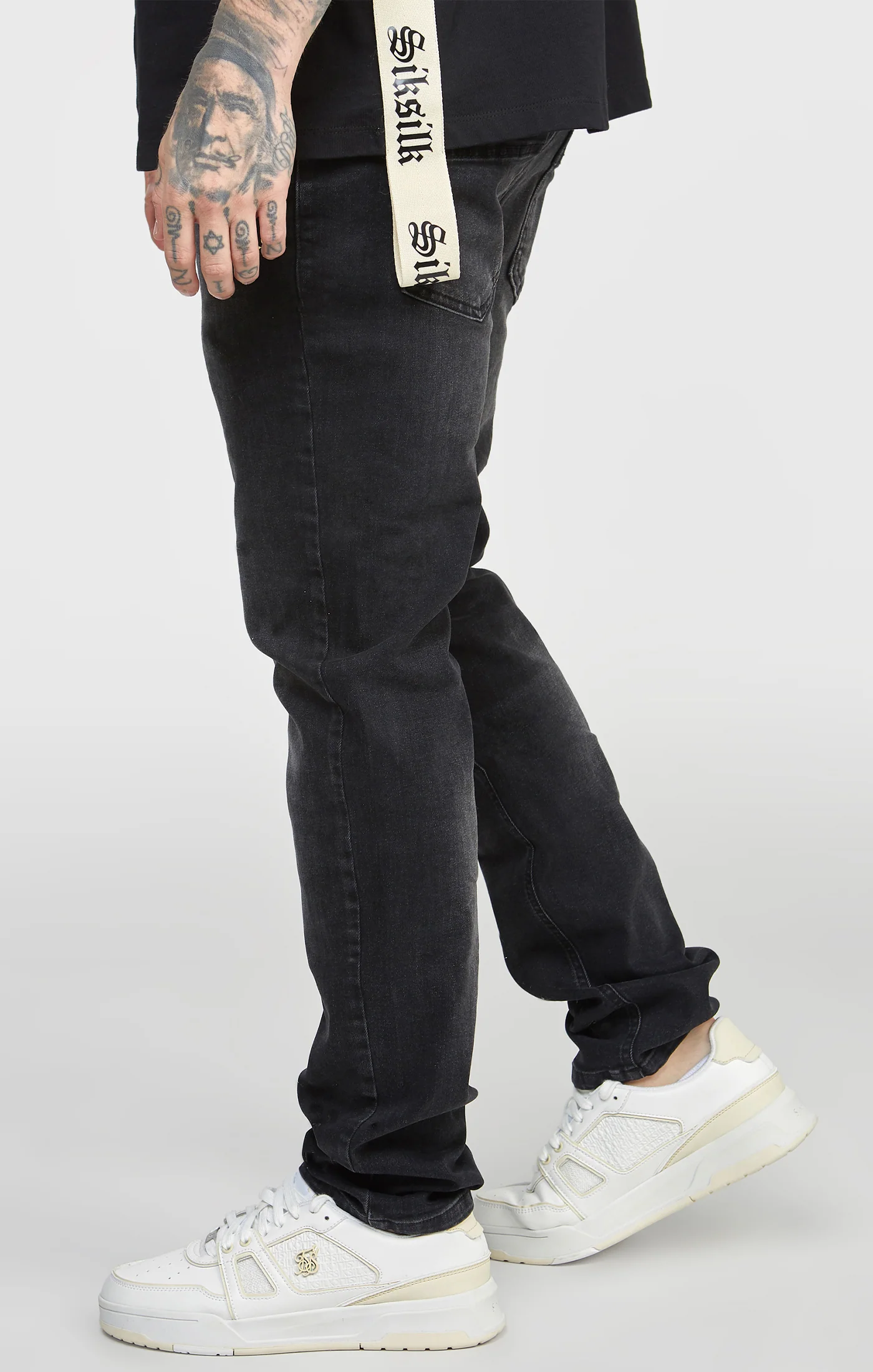 Washed Black Slim Fit Denims - Image 2