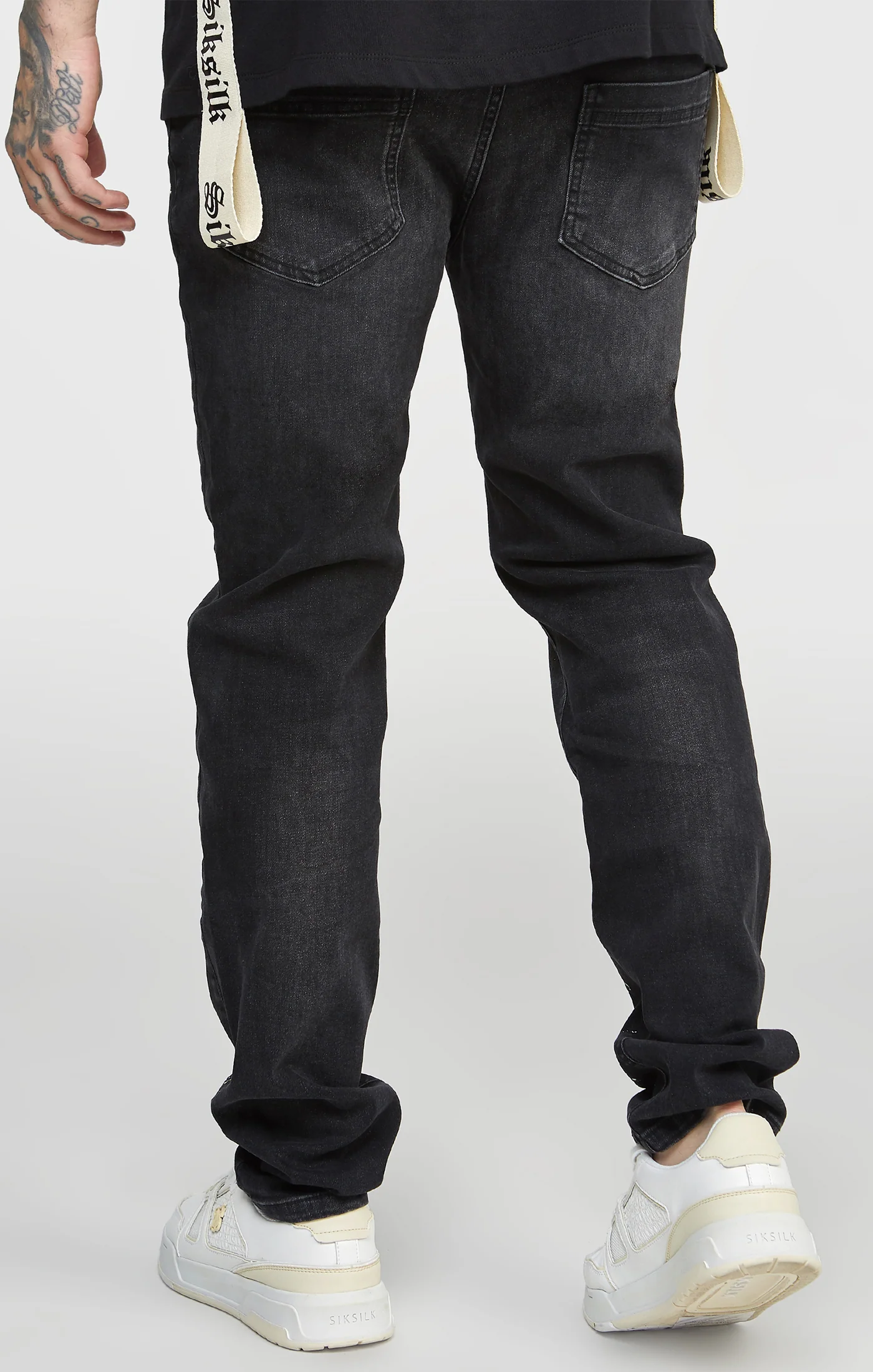 Washed Black Slim Fit Denims - Image 4