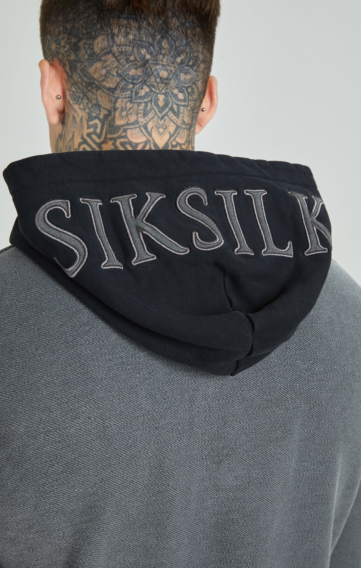 Washed Grey Heavyweight Loopback Oversized Hoodie - Image 2