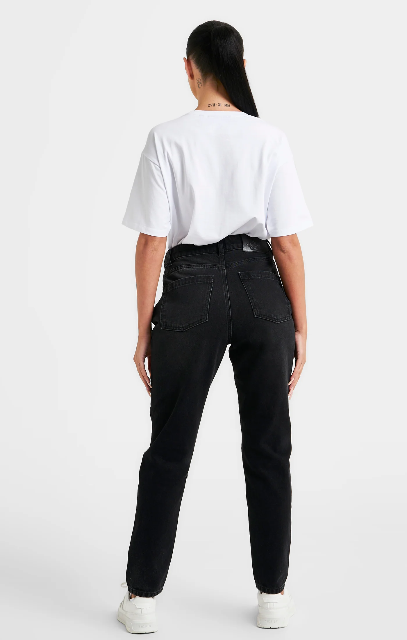 White Embroidered Boyfriend T-Shirt - Image 5