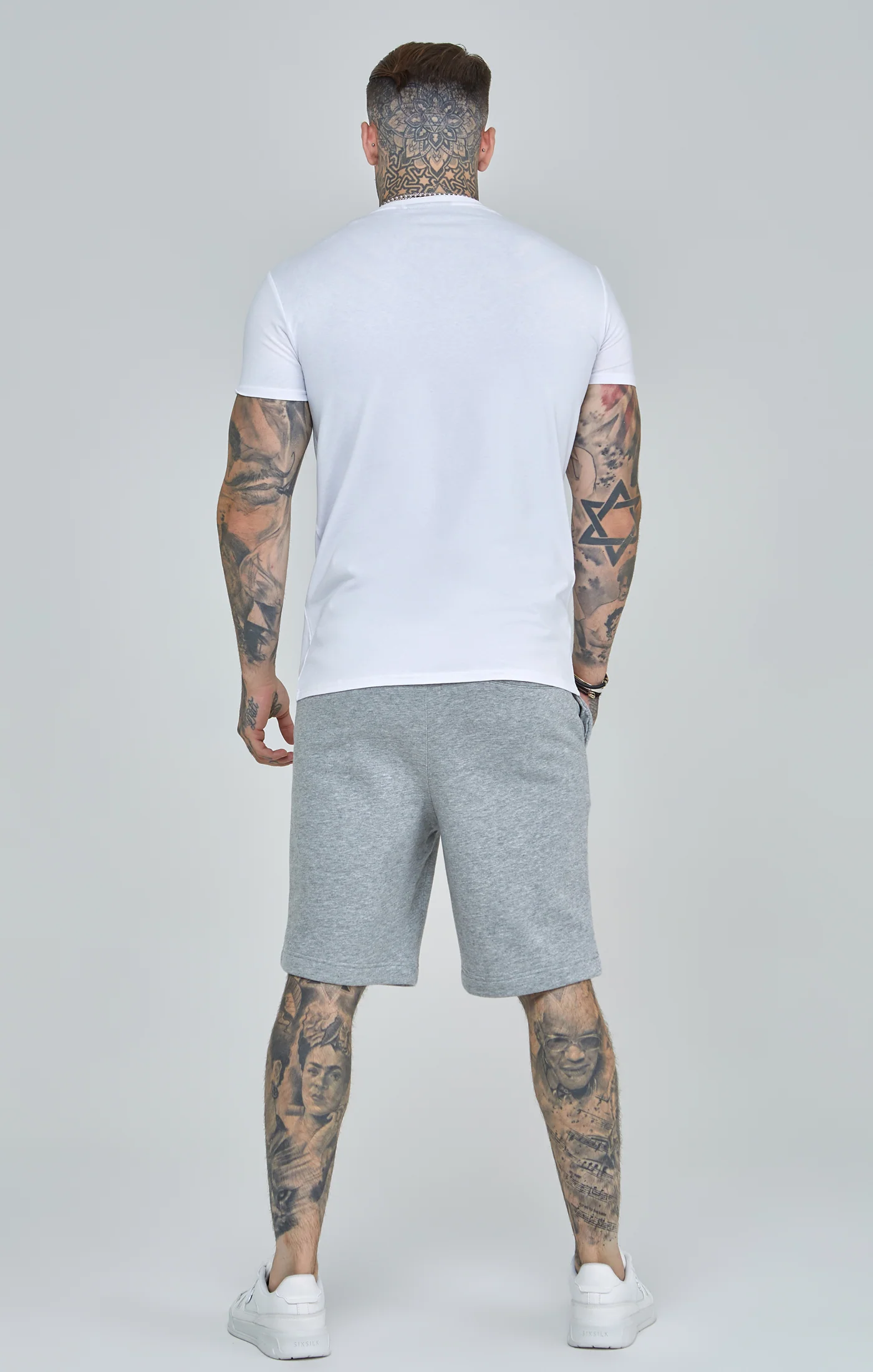 White Essential Short Sleeve Muscle Fit T-Shirt - Image 5