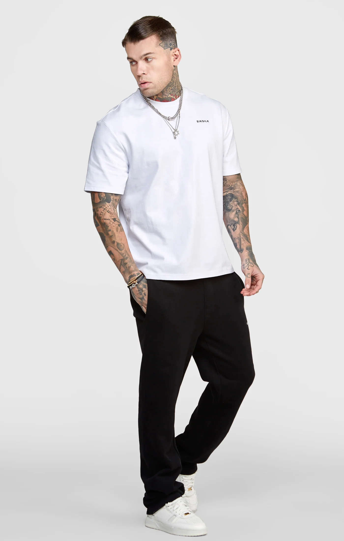 White Oversized Back Logo T-Shirt - Image 4
