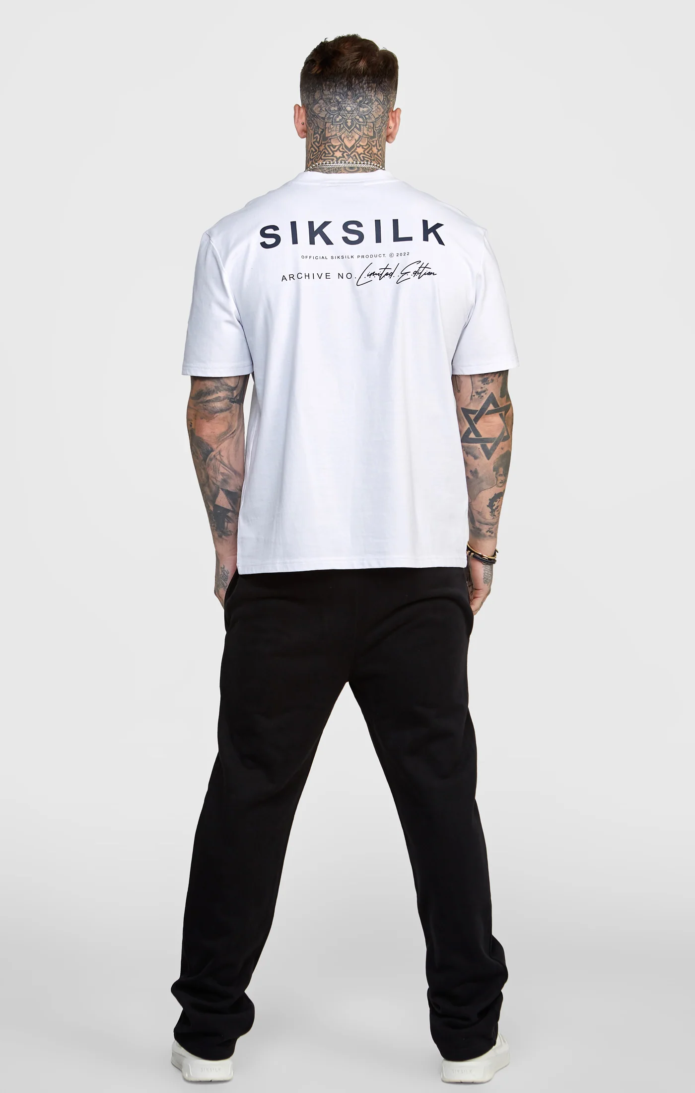 White Oversized Back Logo T-Shirt - Image 5