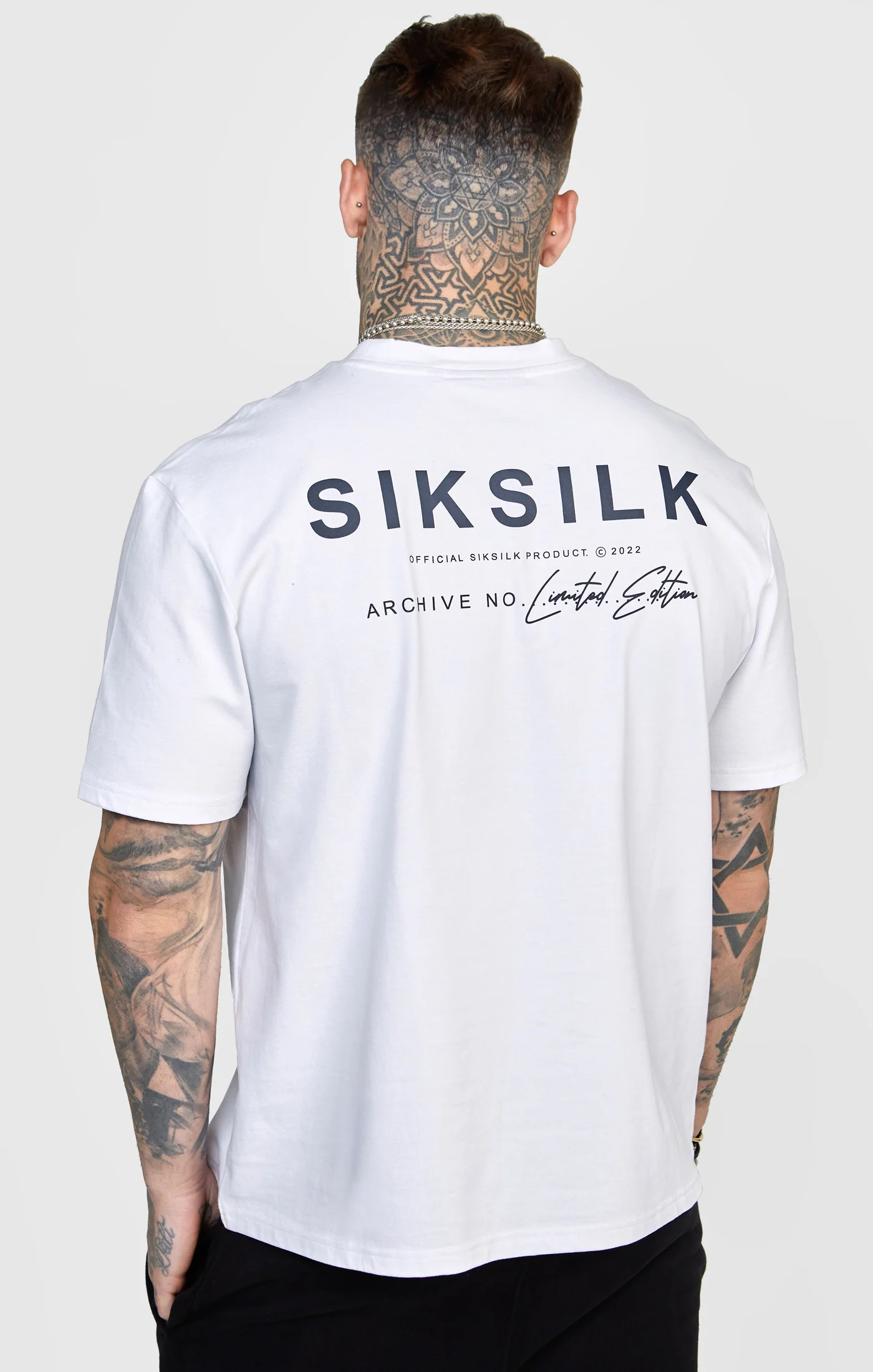White Oversized Back Logo T-Shirt - Image 6