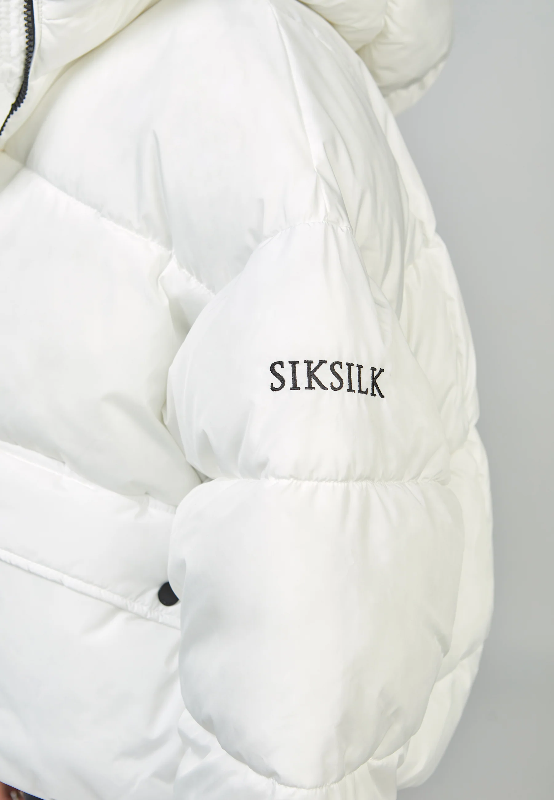 White Oversized Padded Coat - Image 3