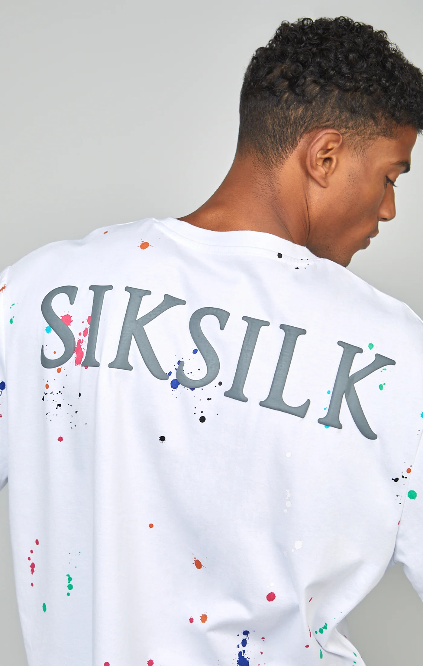 White Paint Splatter Oversized T-Shirt - Image 2
