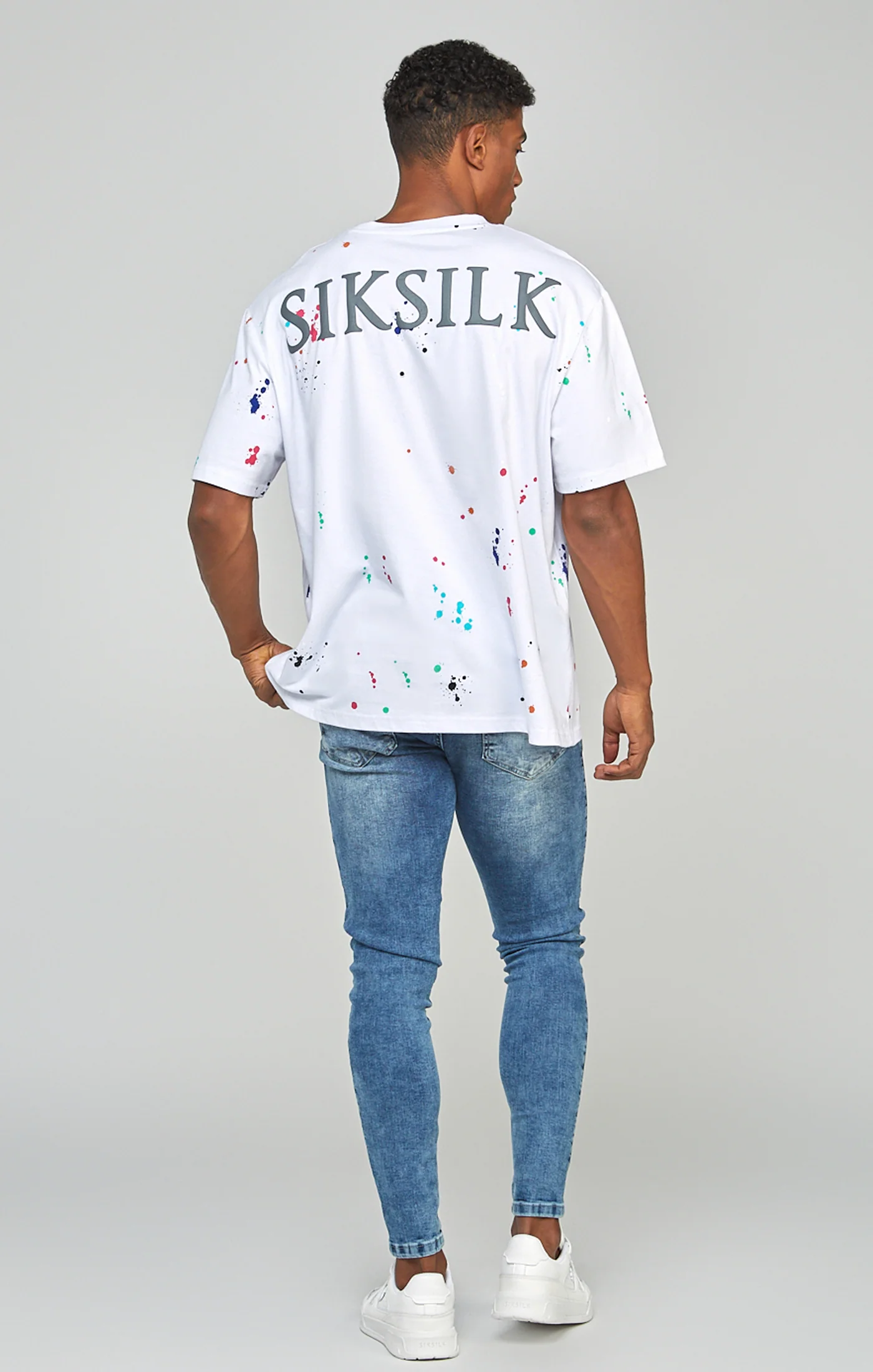 White Paint Splatter Oversized T-Shirt - Image 5