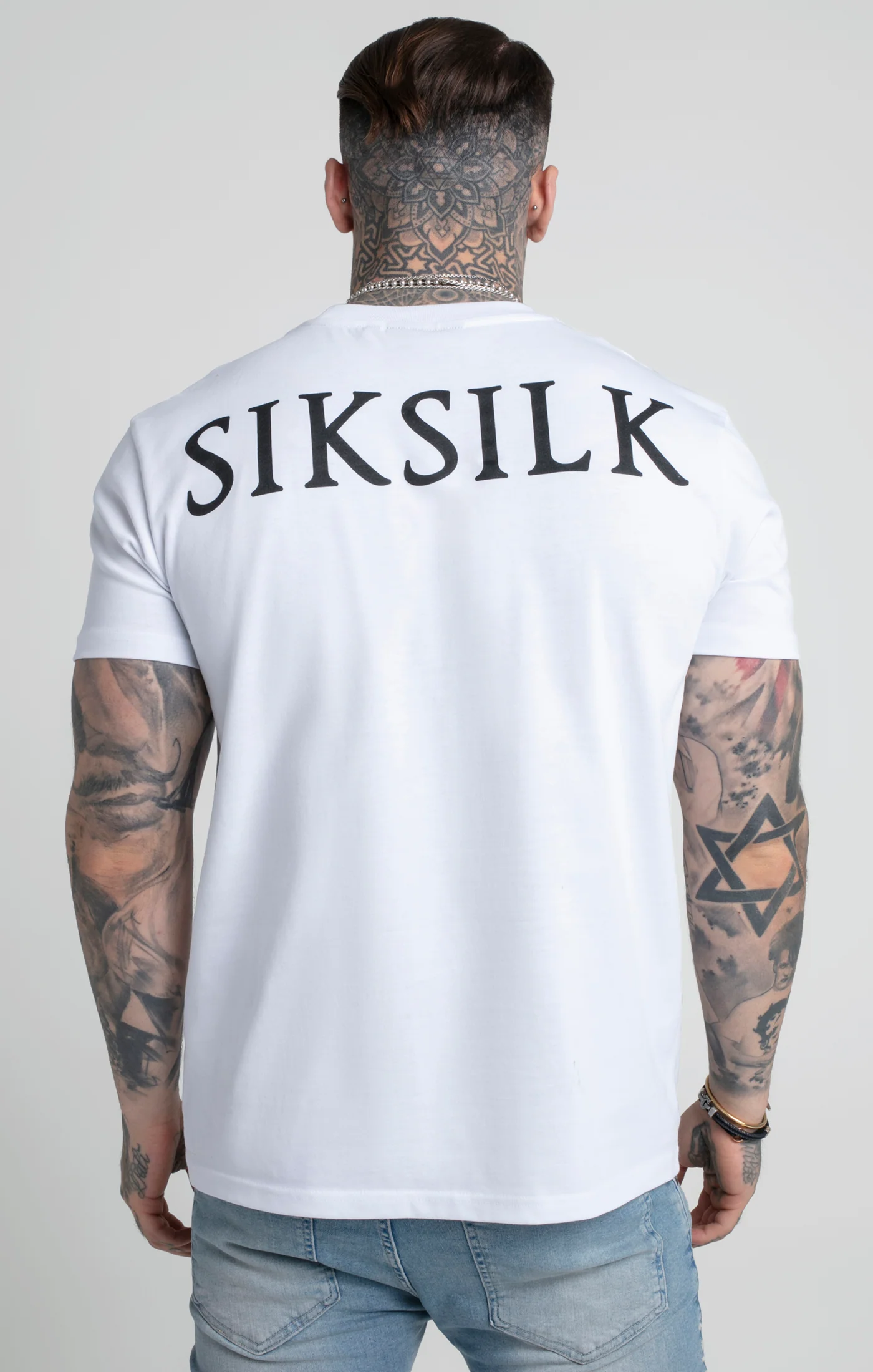 White Printed Logo Relaxed Fit T-Shirt - Image 3