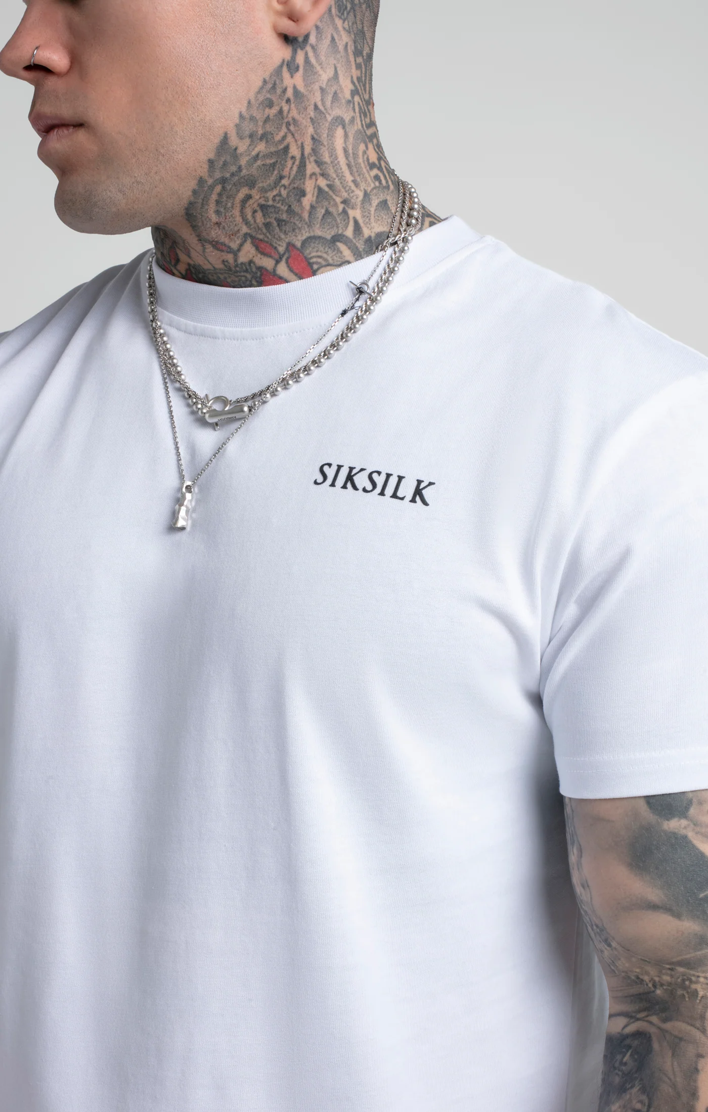 White Printed Logo Relaxed Fit T-Shirt - Image 4