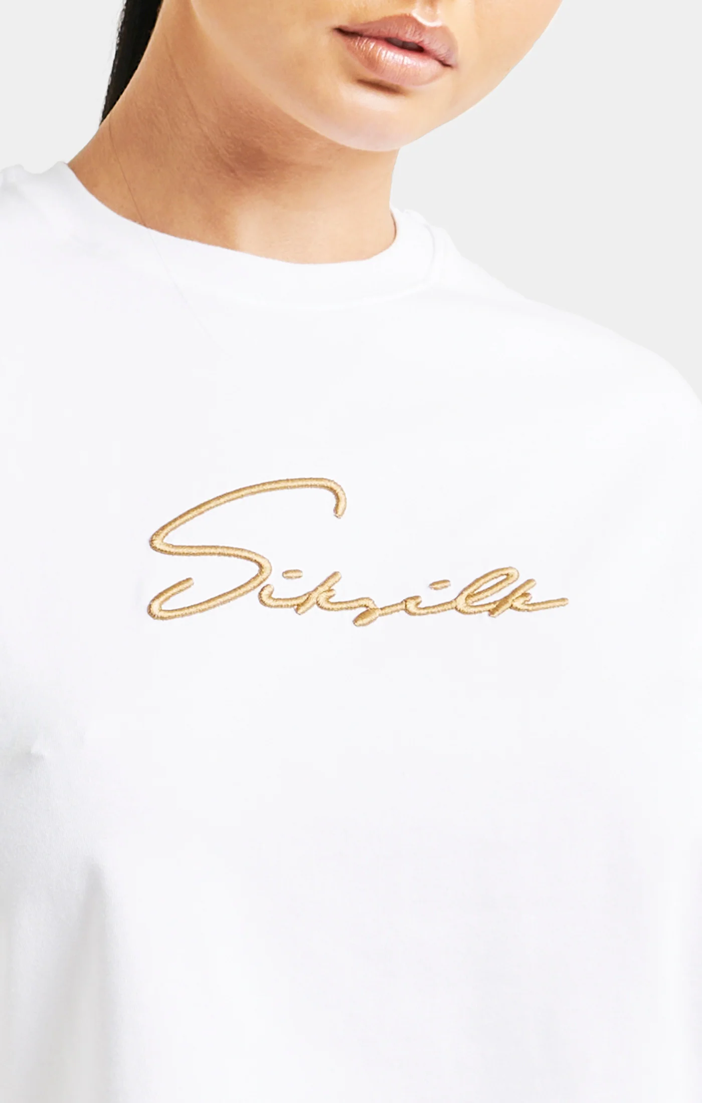 White Signature Crop Tee - Image 2