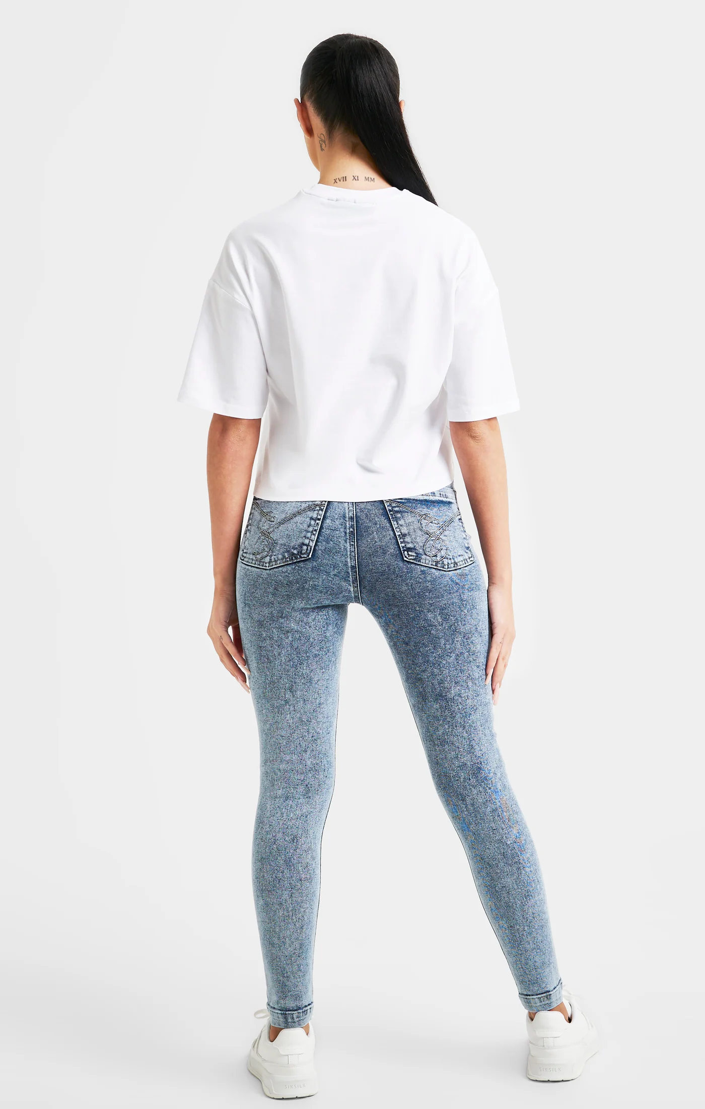 White Signature Crop Tee - Image 5