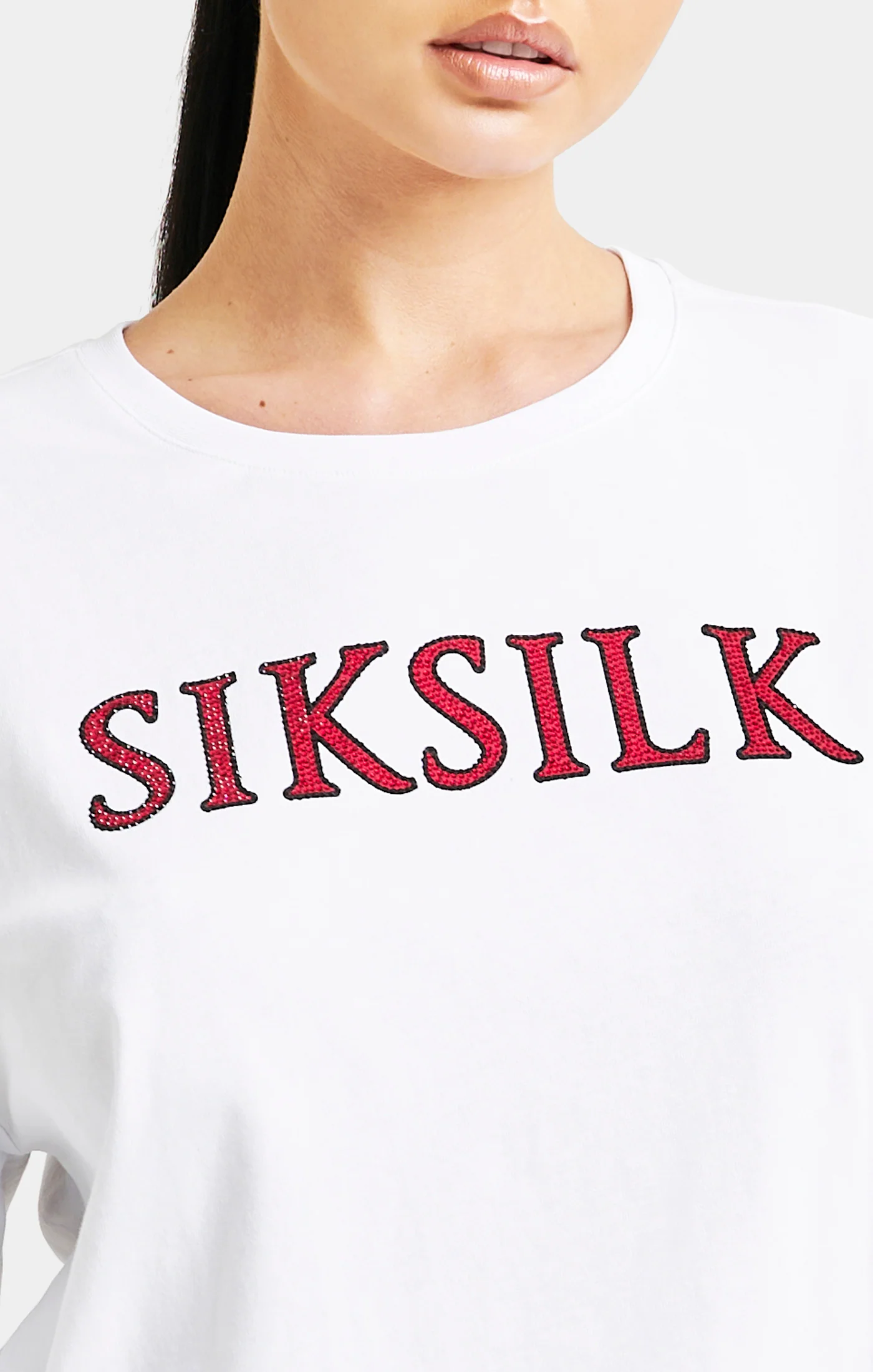 White Sparkle Boxy Crop T-Shirt - Image 2