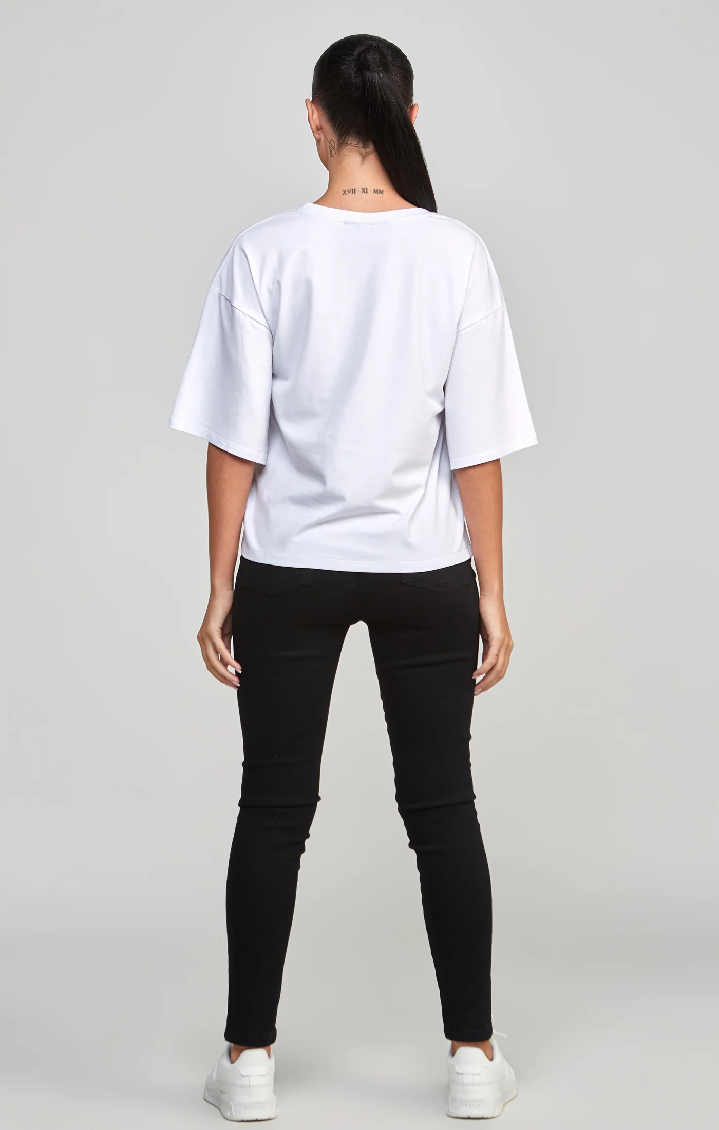 White Varsity Crop T-Shirt - Image 5