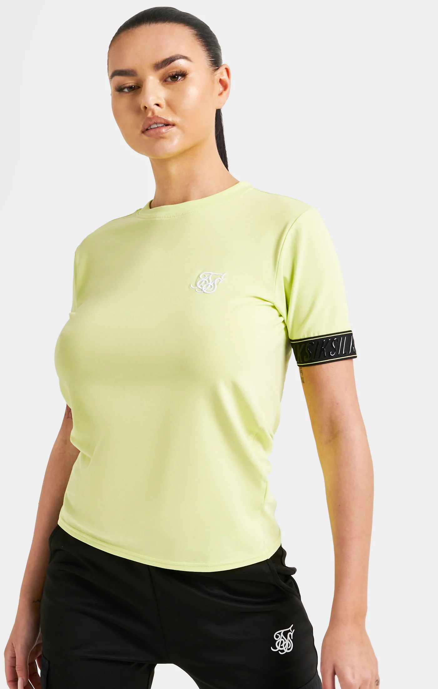 Yellow Taped Crop T-Shirt